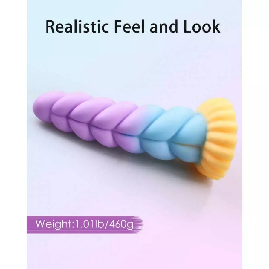 Realistic Monster Silicone Dildo - 8.6" Shaped Liquid Dildo with Strong Suction Cup, Huge Thick Dildo for Women, Anal Plug Dildo