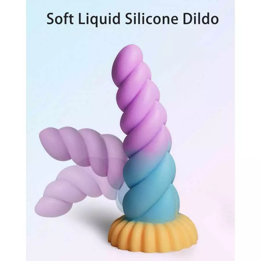 Realistic Monster Silicone Dildo - 8.6" Shaped Liquid Dildo with Strong Suction Cup, Huge Thick Dildo for Women, Anal Plug Dildo