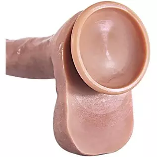 10 Inch Extra Large Silicone Realistic Dildo Soft Huge Dong and Thick XXL Dual Density Life Like Real Skin, with Strong Suction