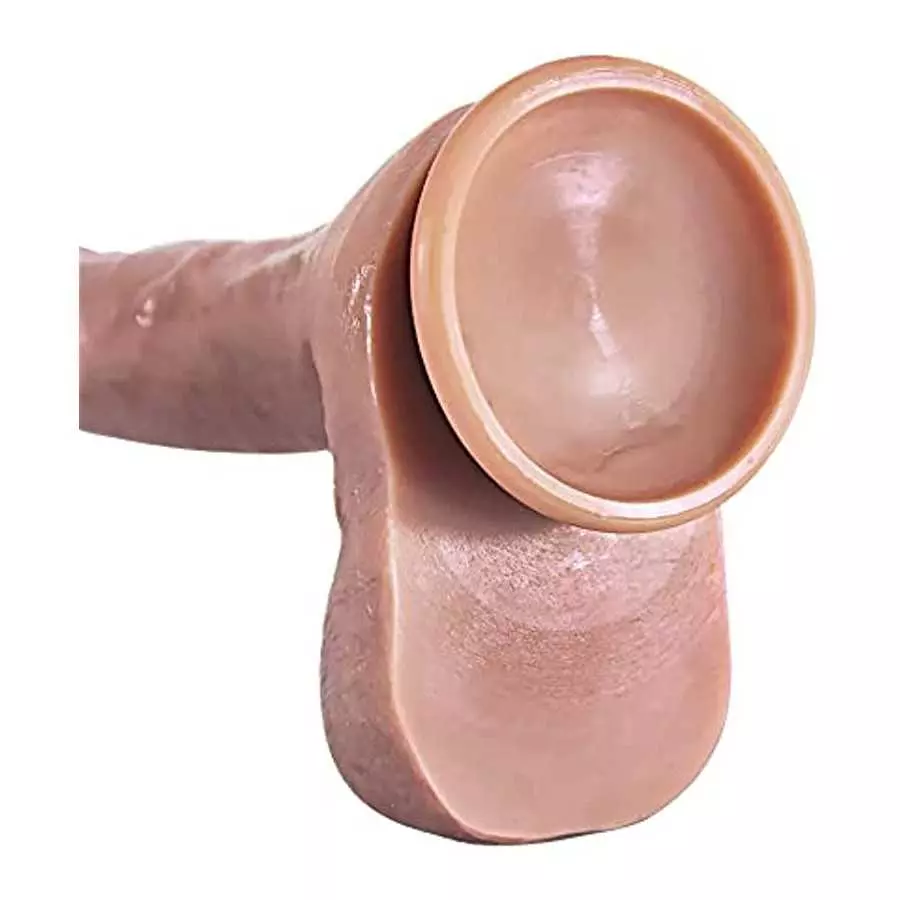 10 Inch Extra Large Silicone Realistic Dildo Soft Huge Dong and Thick XXL Dual Density Life Like Real Skin, with Strong Suction