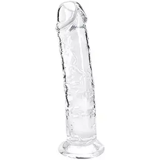 8.66 Inch Realistic Dildo, Clear Dildo with Suction Cup for Women Masturbator G Spot Clit Vaginal Stimulator Men Anal Adult Sex 