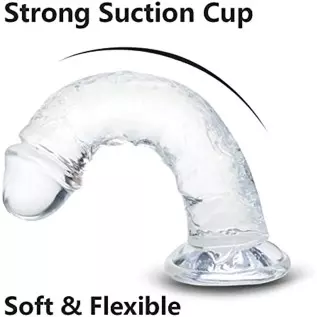 8.66 Inch Realistic Dildo, Clear Dildo with Suction Cup for Women Masturbator G Spot Clit Vaginal Stimulator Men Anal Adult Sex 8.66 Inch Realistic Dildo, Clear Dildo with Suction Cup for Women Masturbator G Spot Clit Vaginal Stimulator Men Anal Adult Sex