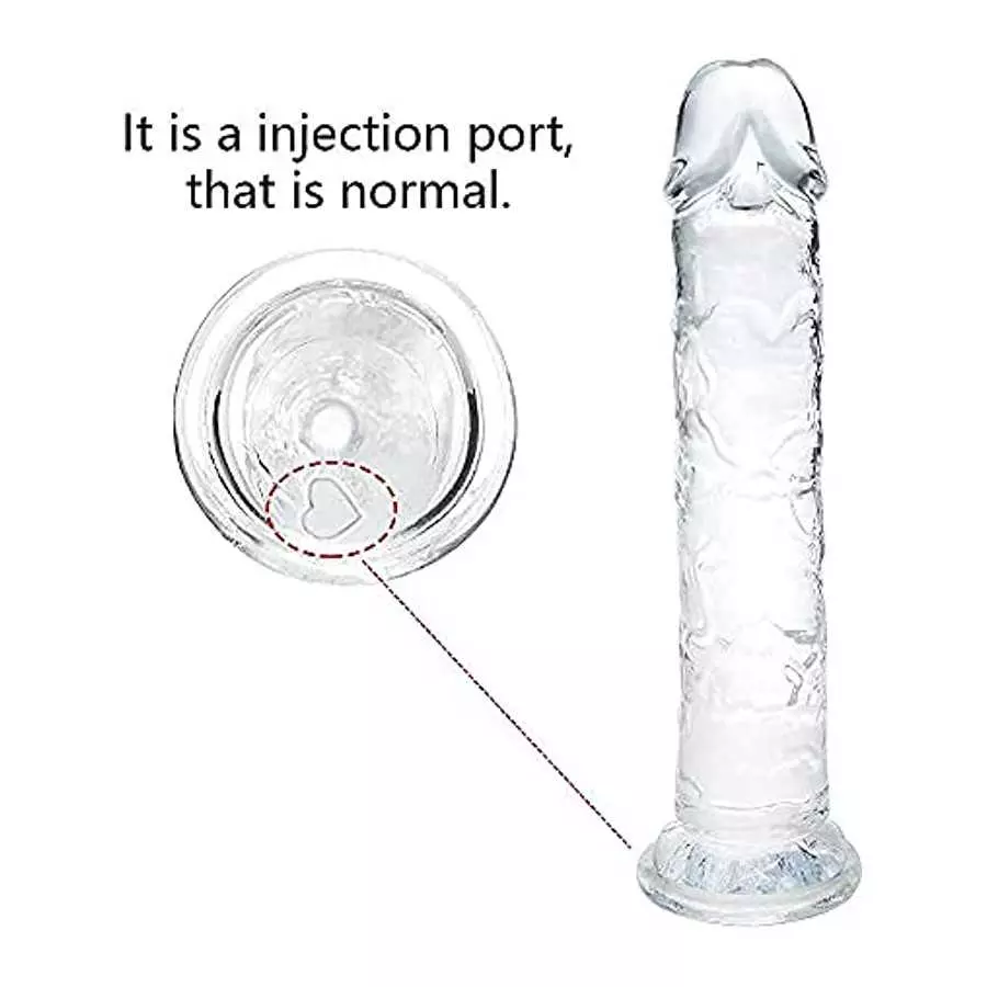 8.66 Inch Realistic Dildo, Clear Dildo with Suction Cup for Women Masturbator G Spot Clit Vaginal Stimulator Men Anal Adult Sex 