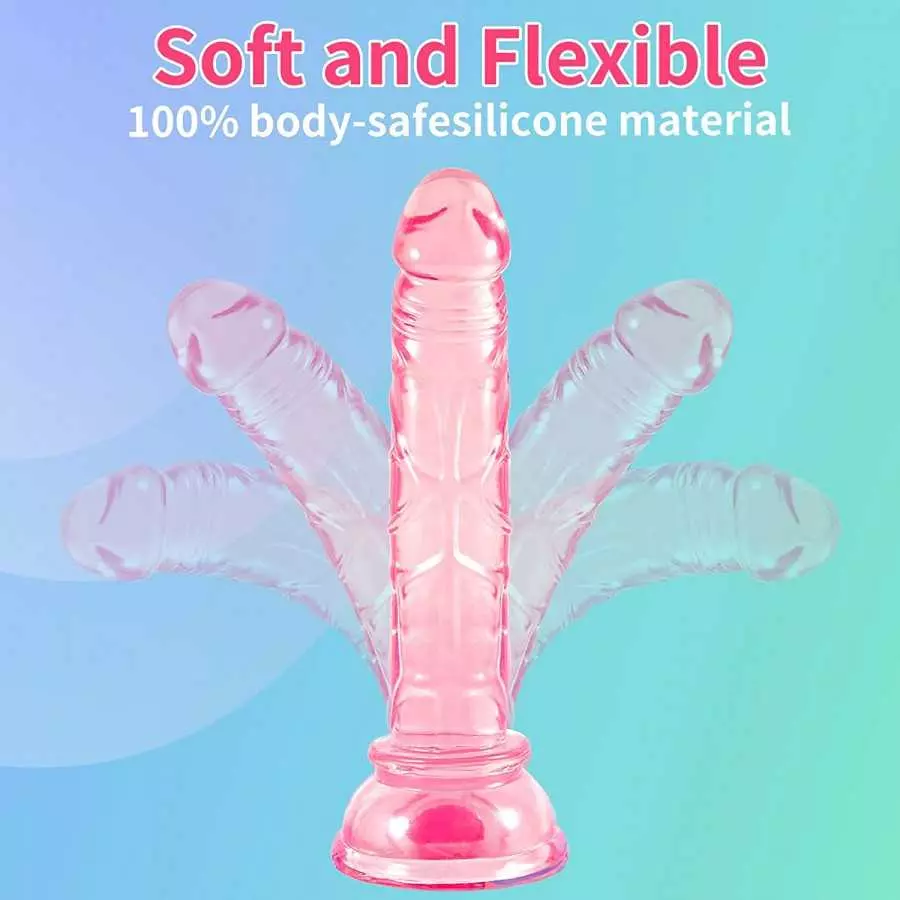 Anal Plug Training Sets，XINBALE 3 Sizes Clear Anal Dildos with Strong Suction Cup Anal Prostate Vaginal G-Spot Sex Toys for Begi