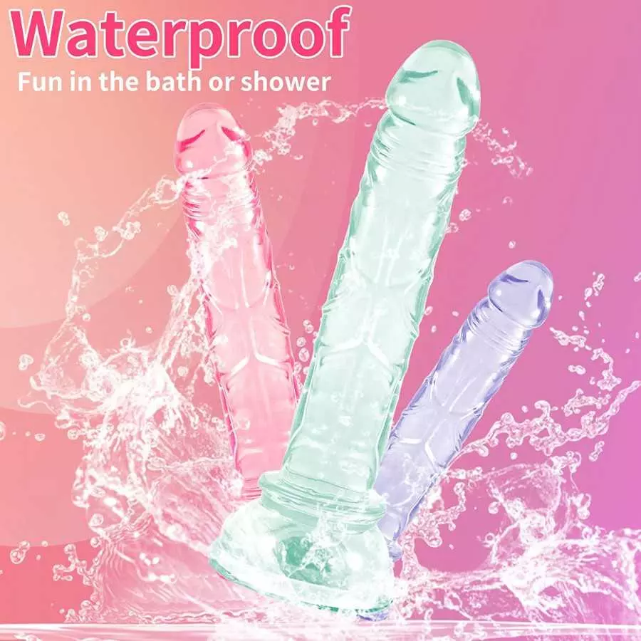 Anal Plug Training Sets，XINBALE 3 Sizes Clear Anal Dildos with Strong Suction Cup Anal Prostate Vaginal G-Spot Sex Toys for Begi