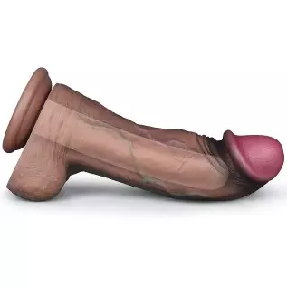 11" Handmade Dual Layered XXL Silicone hyper realistic dildo with Hyper-Realistic Veins Anal Dildo Huge Suction Cup Dildo Plugs 