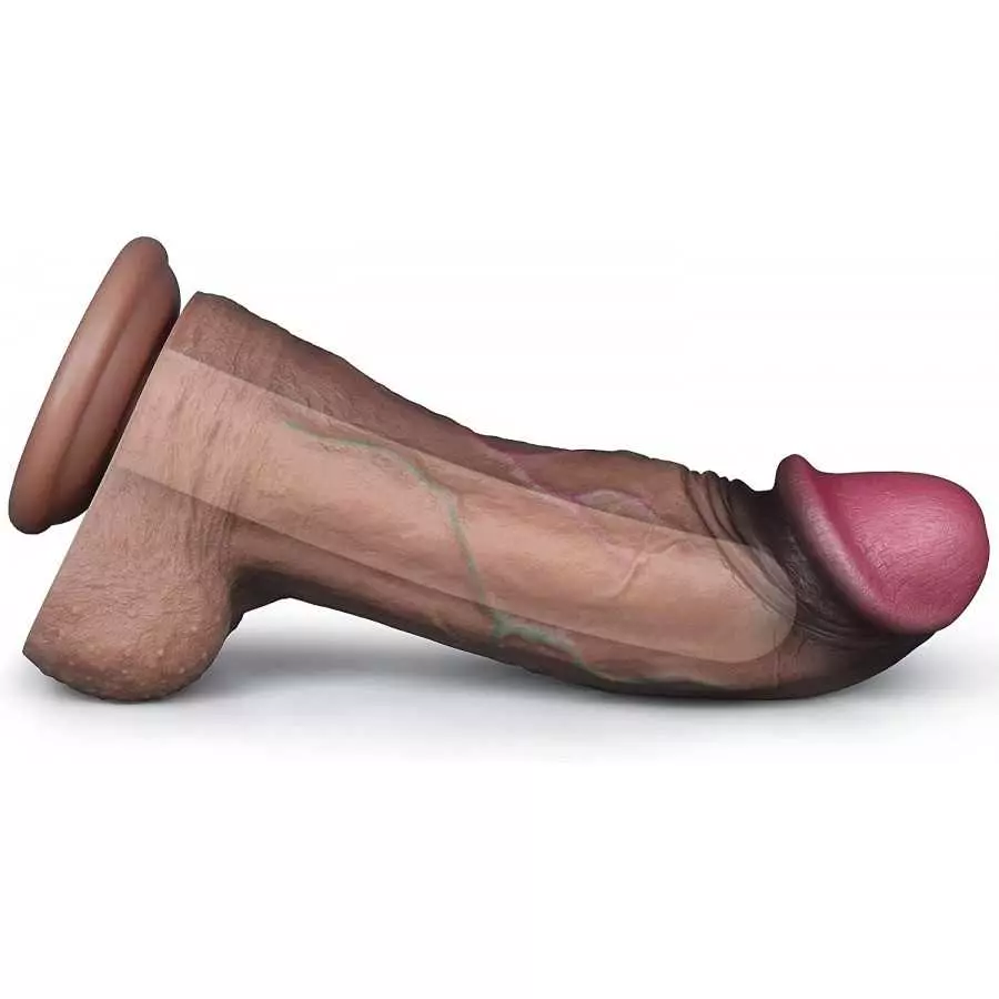 11" Handmade Dual Layered XXL Silicone hyper realistic dildo with Hyper-Realistic Veins Anal Dildo Huge Suction Cup Dildo Plugs 