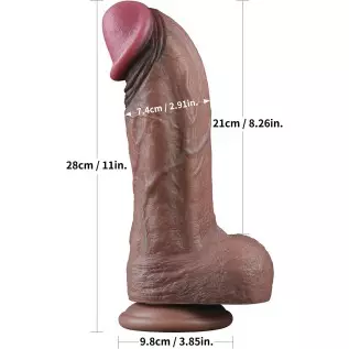 11" Handmade Dual Layered XXL Silicone hyper realistic dildo with Hyper-Realistic Veins Anal Dildo Huge Suction Cup Dildo Plugs 