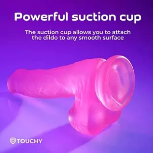 Realistic Pink Dildo 7inch – Pink Cock with Strong Suction Cup – Lifelike Hands-Free Adult Toy – Sex Toys for Men & Women – Soft