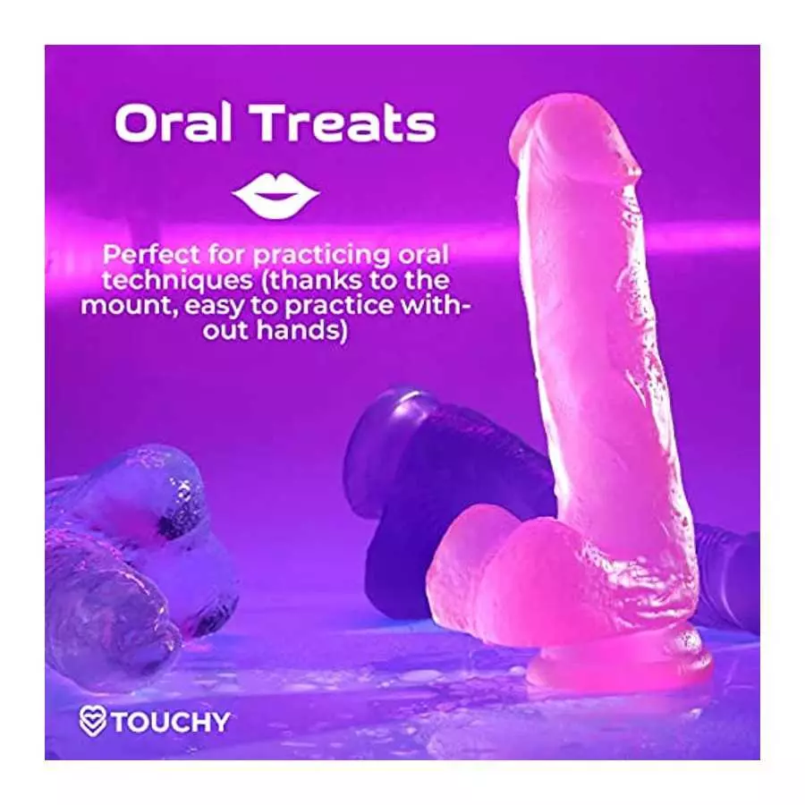 Realistic Pink Dildo 7inch – Pink Cock with Strong Suction Cup – Lifelike Hands-Free Adult Toy – Sex Toys for Men & Women – Soft