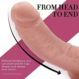 Huge Realistic Dildo, Liquid Silicone Lifelike Penis with Large Glans Adult Sex Toy for Women Vaginal and Anal Orgasm, Varnatt S