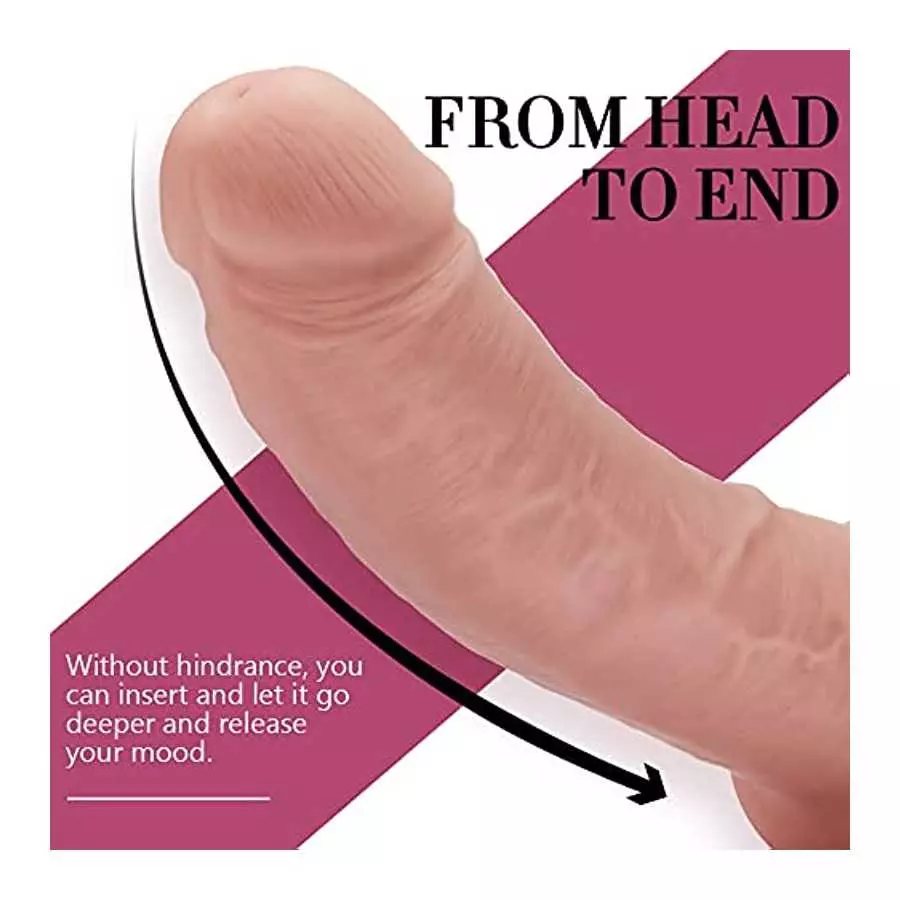 Huge Realistic Dildo, Liquid Silicone Lifelike Penis with Large Glans Adult Sex Toy for Women Vaginal and Anal Orgasm, Varnatt S