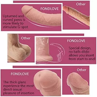 Huge Realistic Dildo, Liquid Silicone Lifelike Penis with Large Glans Adult Sex Toy for Women Vaginal and Anal Orgasm, Varnatt S