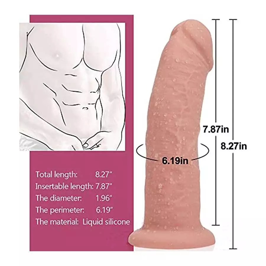 Huge Realistic Dildo, Liquid Silicone Lifelike Penis with Large Glans Adult Sex Toy for Women Vaginal and Anal Orgasm, Varnatt S