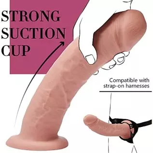 Huge Realistic Dildo, Liquid Silicone Lifelike Penis with Large Glans Adult Sex Toy for Women Vaginal and Anal Orgasm, Varnatt S