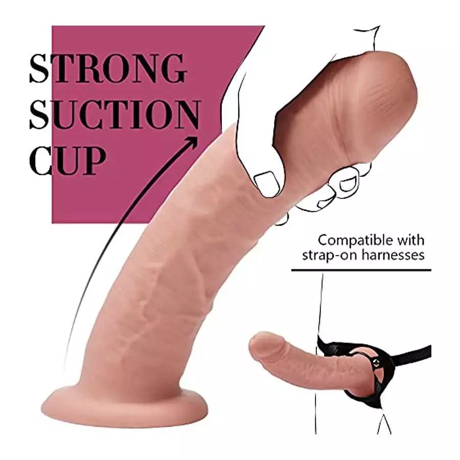 Huge Realistic Dildo, Liquid Silicone Lifelike Penis with Large Glans Adult Sex Toy for Women Vaginal and Anal Orgasm, Varnatt S