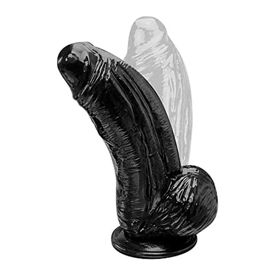 Black Huge Dildos with Strong Suction Cup, Lifelike 10 Inch Thick Realistic Dildo,Monster Wide Dong Giant Big Toy Large Size Fat