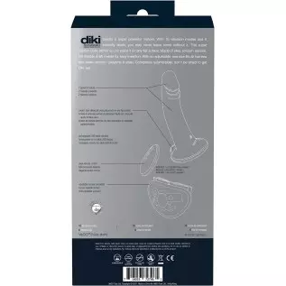 VeDO DIKI Rechargeable Realistic Vibrating Strap On Dildo and Harness (Deep Purple)