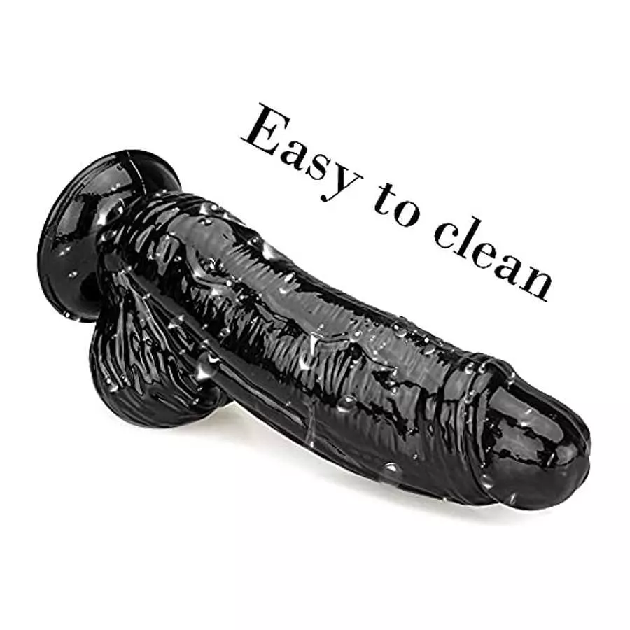 Black Huge Dildos with Strong Suction Cup, Lifelike 10 Inch Thick Realistic Dildo,Monster Wide Dong Giant Big Toy Large Size Fat