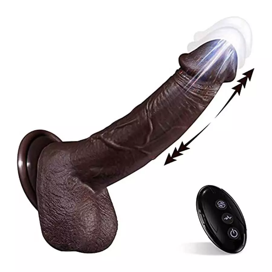 Thrusting Dildo Vibrator with 5 Thrusting Modes and 8 Vibration Modes 9.5 inch Dildos for Women Realistic Vibrating Dildo Sex To