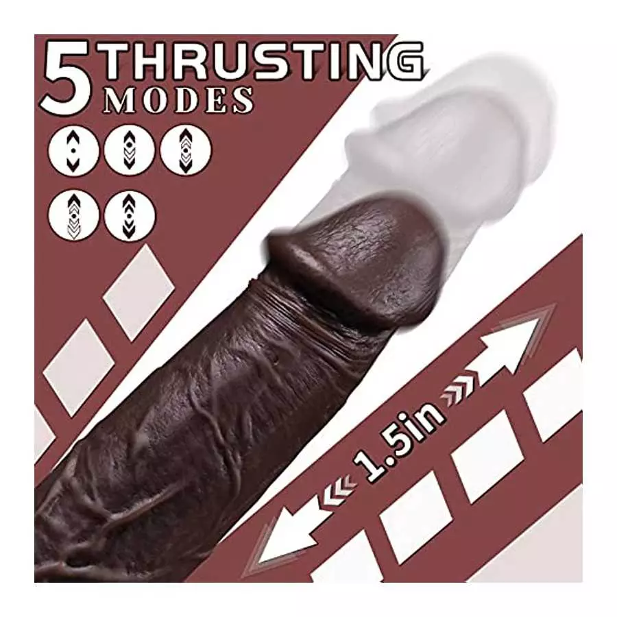 Thrusting Dildo Vibrator with 5 Thrusting Modes and 8 Vibration Modes 9.5 inch Dildos for Women Realistic Vibrating Dildo Sex To