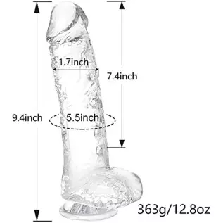 Dildo 9.4" Realistic Suction Cup G-Spot Dildo for Women, Big Anal Dildo for Men and Gay Couples Adult Sex Toys Perfect Lover Gif