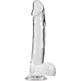 Realistic Dildo Sex Toy, 11.4 Inch Clear Dildo Adult Toys Woman Sex with Suction Cup for Hands-Free Play Realistic Penis Dildo,