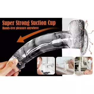 Realistic Dildo Sex Toy, 11.4 Inch Clear Dildo Adult Toys Woman Sex with Suction Cup for Hands-Free Play Realistic Penis Dildo, Realistic Dildo Sex Toy, 11.4 Inch Clear Dildo Adult Toys Woman Sex with Suction Cup for Hands-Free Play Realistic Penis Dildo,