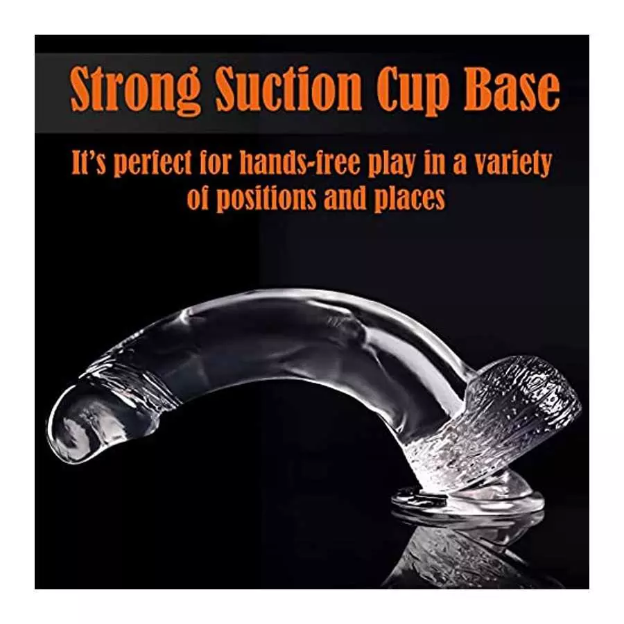 Realistic Dildo Sex Toy, 11.4 Inch Clear Dildo Adult Toys Woman Sex with Suction Cup for Hands-Free Play Realistic Penis Dildo,