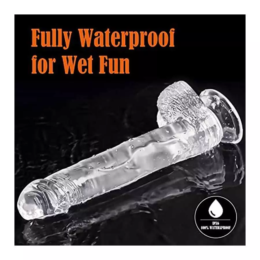 Realistic Dildo Sex Toy, 11.4 Inch Clear Dildo Adult Toys Woman Sex with Suction Cup for Hands-Free Play Realistic Penis Dildo,