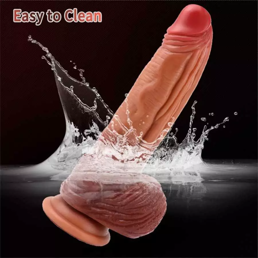 12 Inch Realistic Dildo, Body-Safe Material Lifelike Huge Penis with Strong Suction Cup for Hands-Free Play, Flexible Cock Adult
