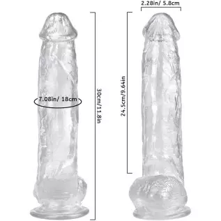 12 Inch Realistic Dildo, Body-Safe Material Lifelike Huge Penis with Strong Suction Cup for Hands-Free Play, Flexible Cock Adult 12 Inch Realistic Dildo, Body-Safe Material Lifelike Huge Penis with Strong Suction Cup for Hands-Free Play, Flexible Cock Adult