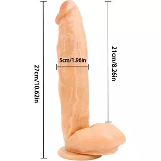 12 Inch Realistic Dildo, Body-Safe Material Lifelike Huge Penis with Strong Suction Cup for Hands-Free Play, Flexible Cock Adult 12 Inch Realistic Dildo, Body-Safe Material Lifelike Huge Penis with Strong Suction Cup for Hands-Free Play, Flexible Cock Adult