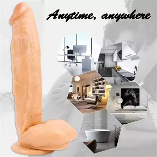 12 Inch Realistic Dildo, Body-Safe Material Lifelike Huge Penis with Strong Suction Cup for Hands-Free Play, Flexible Cock Adult 12 Inch Realistic Dildo, Body-Safe Material Lifelike Huge Penis with Strong Suction Cup for Hands-Free Play, Flexible Cock Adult