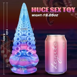 Tentacle Toys, Octopus Huge Anal Dildo of Premium Liquid Silicone, Leyuto Anal Plug Monster Prostate Massager Hand-Free Thick Ad