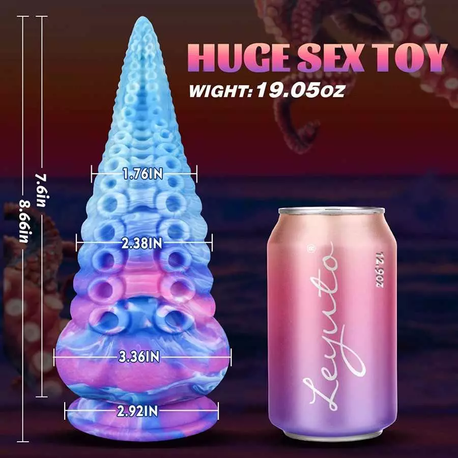 Tentacle Toys, Octopus Huge Anal Dildo of Premium Liquid Silicone, Leyuto Anal Plug Monster Prostate Massager Hand-Free Thick Ad