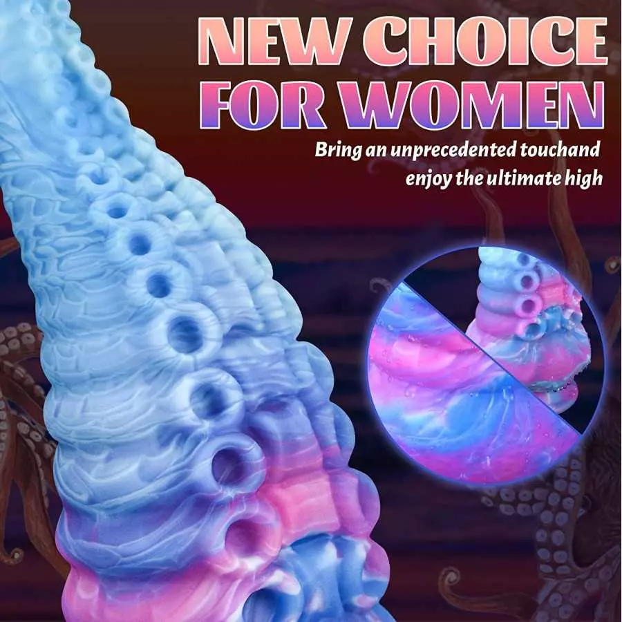 Tentacle Toys, Octopus Huge Anal Dildo of Premium Liquid Silicone, Leyuto Anal Plug Monster Prostate Massager Hand-Free Thick Ad