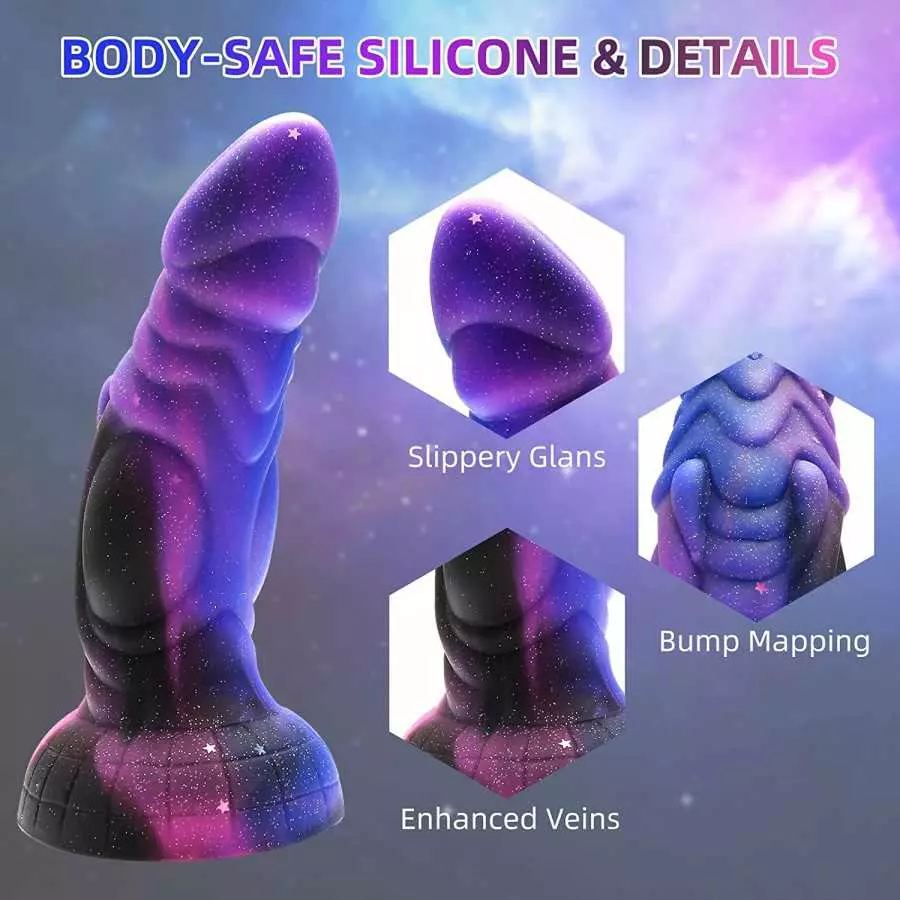 Realistic Dragon Dildos Sex Toys, 7.9" Colorful Dildo with Big Suction Cup Vaginal G-Spot Anal Play Sexual Toy for Women Men and