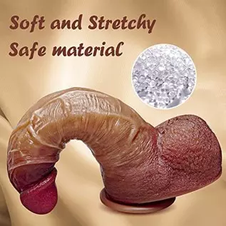 9.2 inch Squirting Dildo Huge Penis with Strong Suction Cup for Hands-Free, Silicone Big Realistic Dildo Thick Toys for Women G-