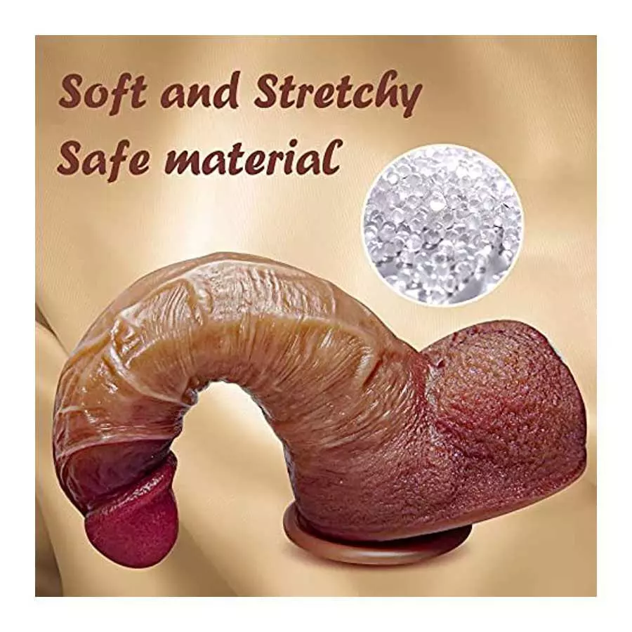 9.2 inch Squirting Dildo Huge Penis with Strong Suction Cup for Hands-Free, Silicone Big Realistic Dildo Thick Toys for Women G-