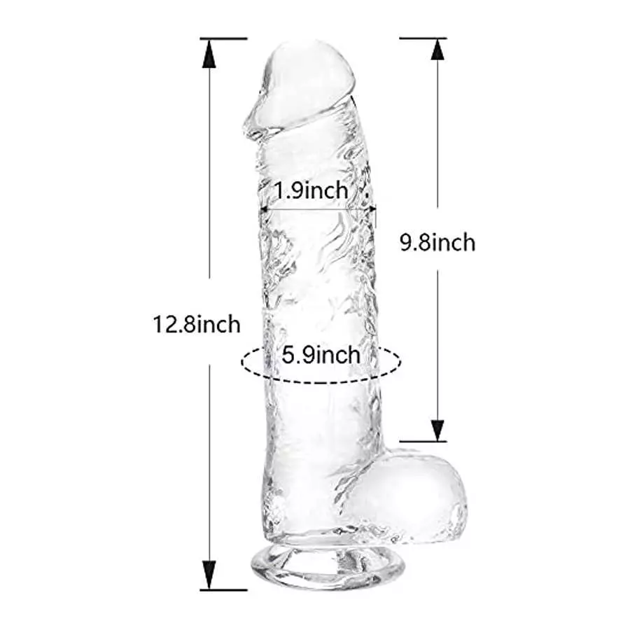 12.8 Inch Huge Dildo with Strong Suction Cup for Men Women Gay,Extra Large Thick Width Clear XXL Realistic Dildo, Long and Fat,