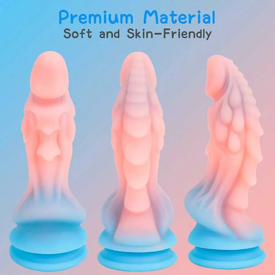 Realistic Monster Dildo Sex Toys: 8.66 Inch Big Huge Anal Dildo with Strong Suction Cup for Hands-Free Play, Liquid Silicone Thi