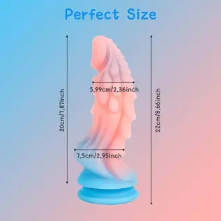Realistic Monster Dildo Sex Toys: 8.66 Inch Big Huge Anal Dildo with Strong Suction Cup for Hands-Free Play, Liquid Silicone Thi