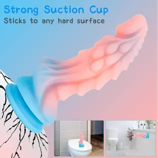 Realistic Monster Dildo Sex Toys: 8.66 Inch Big Huge Anal Dildo with Strong Suction Cup for Hands-Free Play, Liquid Silicone Thi