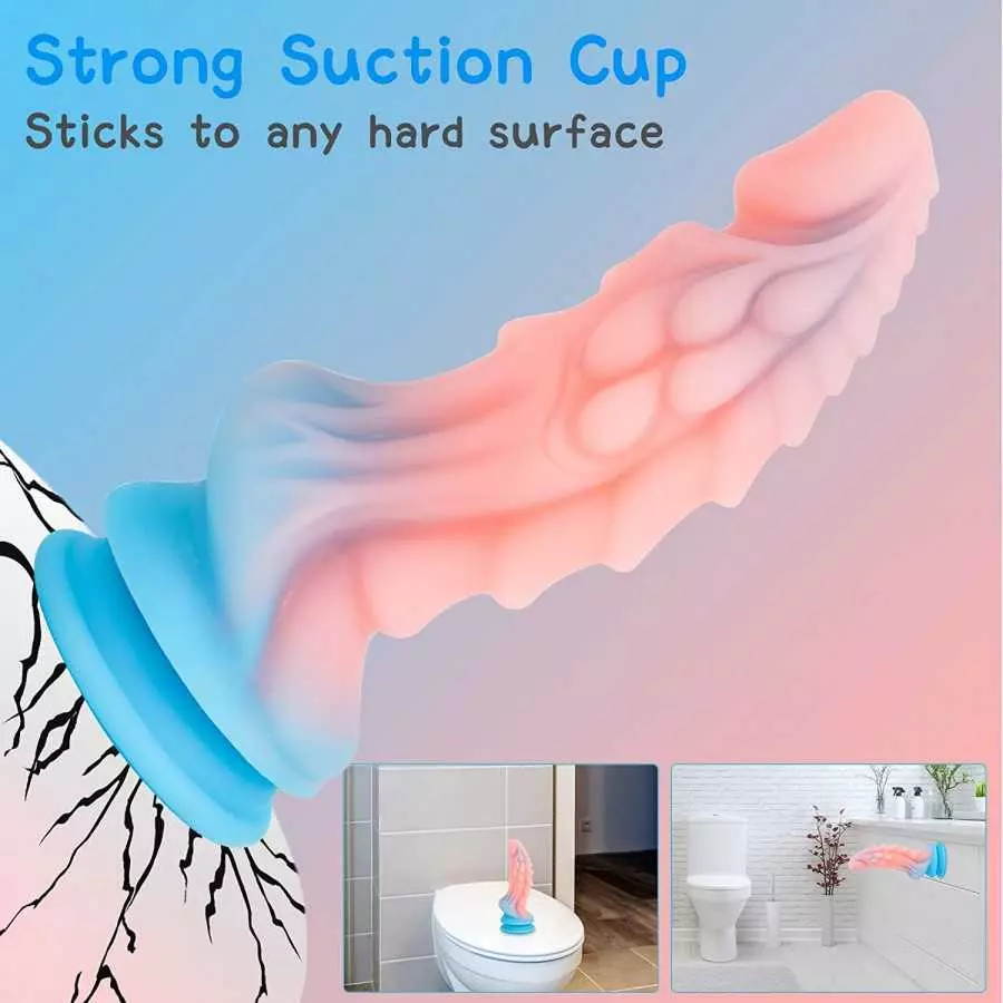 Realistic Monster Dildo Sex Toys: 8.66 Inch Big Huge Anal Dildo with Strong Suction Cup for Hands-Free Play, Liquid Silicone Thi