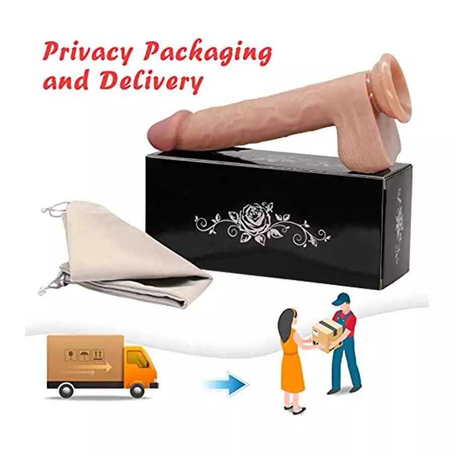 8.7"Silicone Realistic Dildos Sex Toy with Strong Suction Cup for Hands-Free, Flexible Lifelike Sex Toys, Anal Adult Sensory Sex