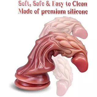 9 inch Silicone Dragon Thick Large Dildo Toys for Woman G-spot Stimulating Big Wide Dual Density Penis Ribbed Anal Fantasy Toy f