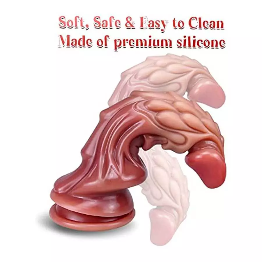 9 inch Silicone Dragon Thick Large Dildo Toys for Woman G-spot Stimulating Big Wide Dual Density Penis Ribbed Anal Fantasy Toy f