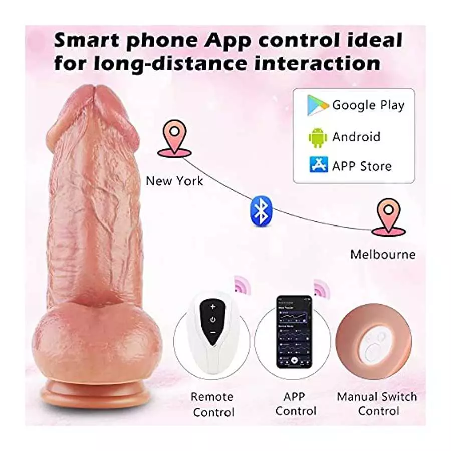 Thick Dildo Huge Dildo Giant Dildos with Remote Control for Machine, Fat Vibrating Soft Fantasy Dildo for Strap On, Lifelike Gir