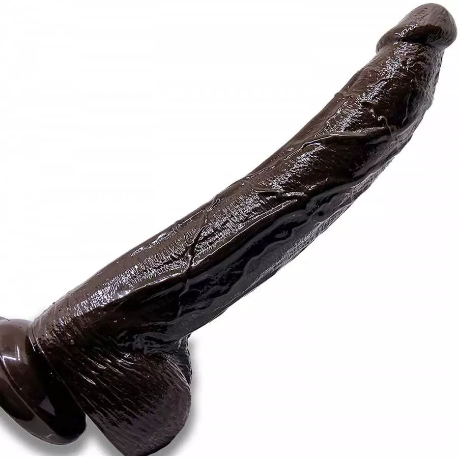 12.8 Inch Realistic Dildos Small Glans Large Testis, Chocolate-Color Suction Cup Thick Big Dildo, Dong with Balls Fake Girthy Se 12.8 Inch Realistic Dildos Small Glans Large Testis, Chocolate-Color Suction Cup Thick Big Dildo, Dong with Balls Fake Girthy Se